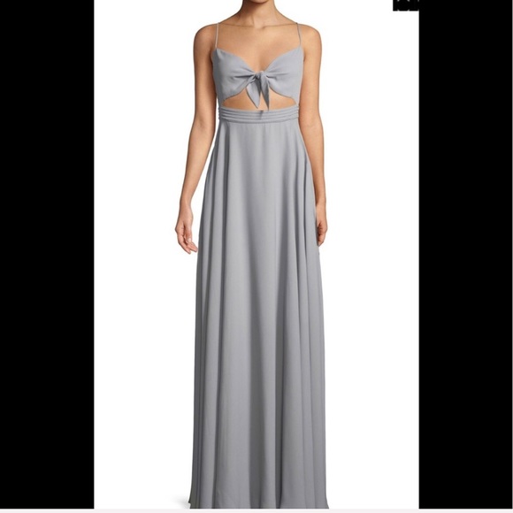 Fame and Partners Dresses & Skirts - Neiman-Marcus Fame & Partners Pale Grey long dress